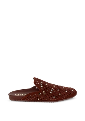 Pedro Garcia pierced studded mules - Brown