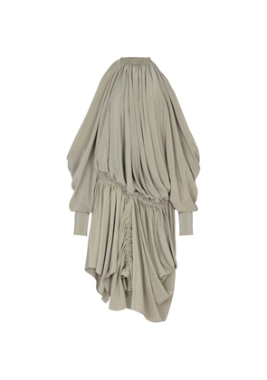 Balmain draped silk crepe mini dress - Green