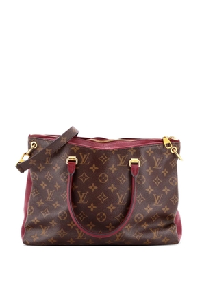 Louis Vuitton Pre-Owned Pallas Tote Monogram Canvas with Leather shoulder bag - Brown