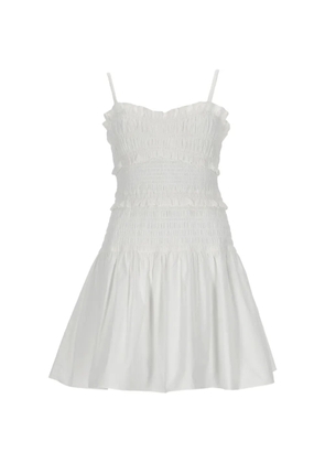 Michael Michael Kors ruffled smocked mini dress - White