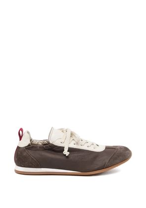 Uma Wang suede panelled trainers - Brown