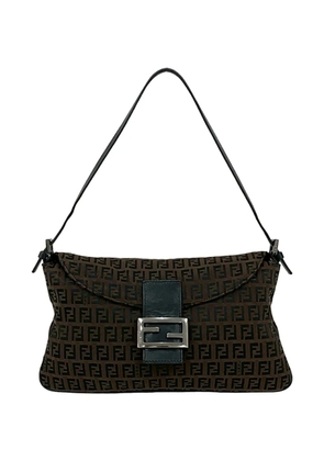 Fendi Pre-Owned 2000-2010 Zucchino Canvas Double Flap shoulder bag - Brown