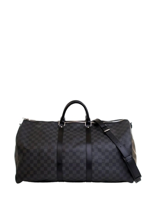 Louis Vuitton Pre-Owned 2013 Damier Graphite Keepall Bandouliere 55 travel bag - Black