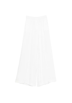 Nude elasticated trousers - White