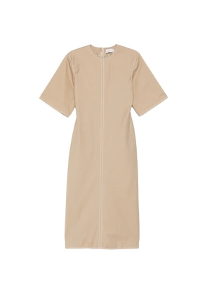 AMI Paris topstitch dress - Neutrals