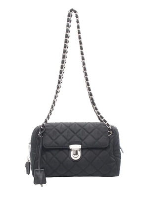Prada Pre-Owned 2010-2026 Tessuto Impuntu Pattina Quilted Nylon Chain shoulder bag - Black