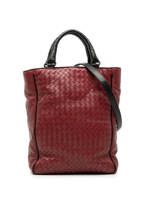 Bottega Veneta Pre-Owned 2008 Bicolor Nappa Intrecciato Vertical Convertible satchel - Red