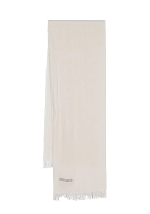 Fabiana Filippi frayed wool-blend scarf - Neutrals