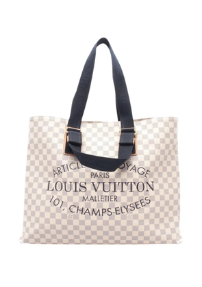 Louis Vuitton Pre-Owned 2012 Damier Azur lein Soleil Cabas GM tote bag - White