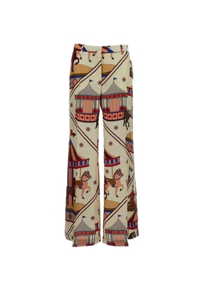 Alberto Biani brown printed trousers - Neutrals