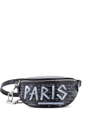Balenciaga Pre-Owned Graffiti Souvenir Leather XXS belt bag - Black