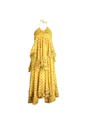 Alexis Sidi ruffled polka-dot midi dress - Yellow