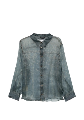 Haikure Maya buttoned silk shirt - Blue