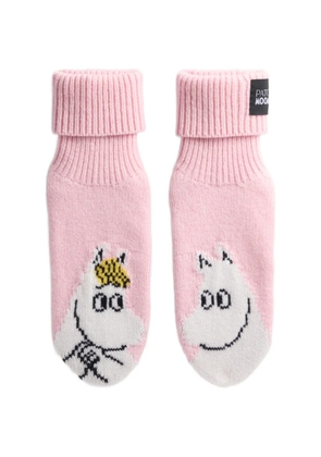 Patou x Moomin kniited socks - Pink