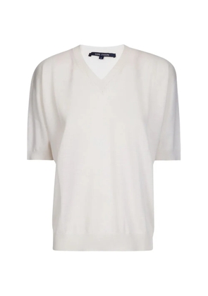 Sofie D'hoore short-sleeve V-neck top - Neutrals