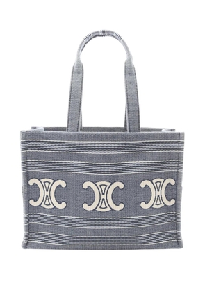 Celine Pre-Owned 2021-2026 Large Canvas Cuir Triomphe Cabas Thais tote bag - Blue