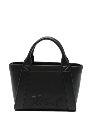 Karl Lagerfeld small K/Ville embossed-logo tote bag - Black