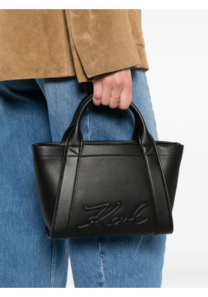 Karl Lagerfeld small K/Ville embossed-logo tote bag - Black