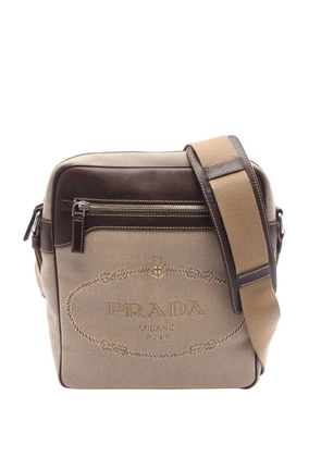 Prada Pre-Owned 2010-2026 Canapa Logo Jacquard crossbody bag - Brown