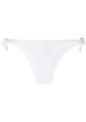 Fisico logo patch bikini bottoms - White