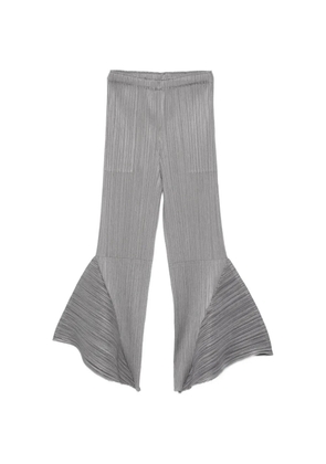 Pleats Please Issey Miyake Skyline pleated flared trousers - Grey