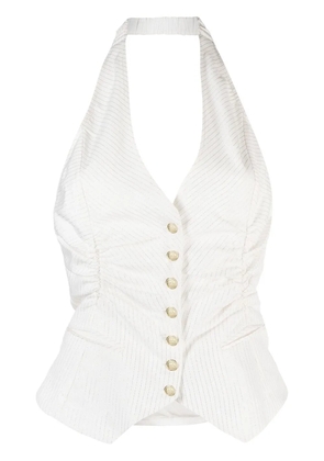 Blugirl halter neck waistcoat - Neutrals