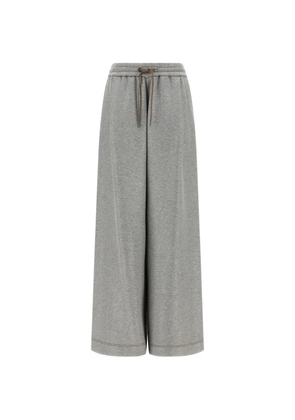 Brunello Cucinelli contrast-stitching palazzo pants - Grey