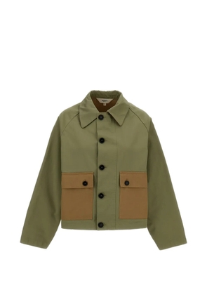 Barena button patch pocket jacket - Green