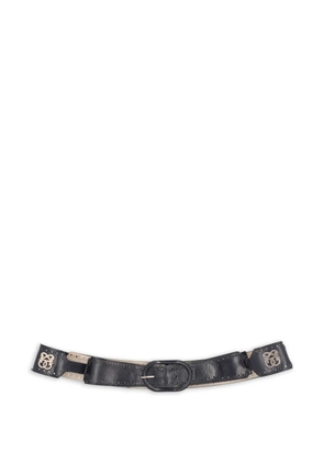 Pirovano Vintage perforated leather belt - Black