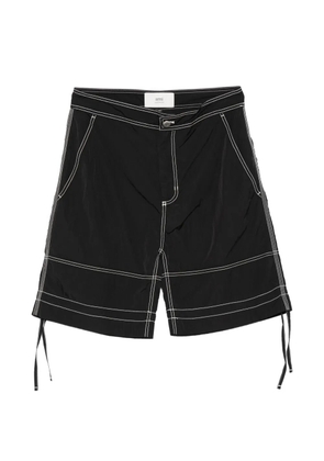 AMI Paris contrast-stitch bermuda shorts - Black