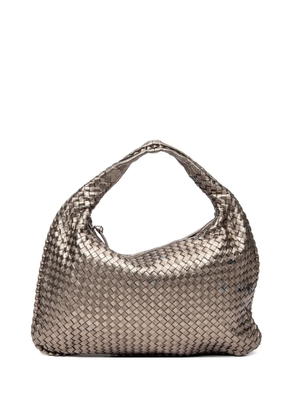Bottega Veneta Pre-Owned Intrecciato-leather metallic tote bag - Silver