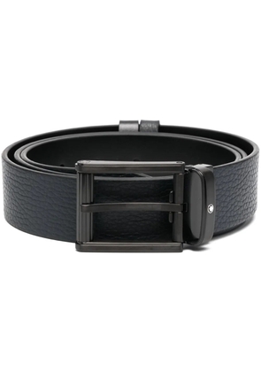 Montblanc pebble-leather buckle belt - Blue