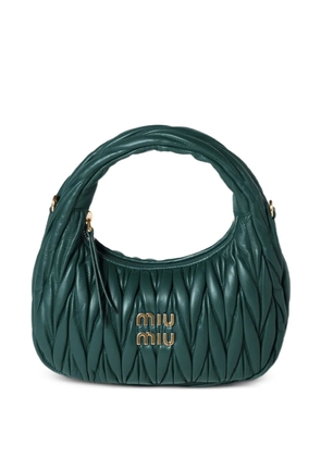 Miu Miu Wander matelassé nappa leather bag - Green