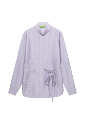 Shanghai Tang tie-detail shirt - Purple