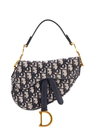 Christian Dior Pre-Owned Saddle Handbag Oblique Canvas Mini shoulder bag - Blue