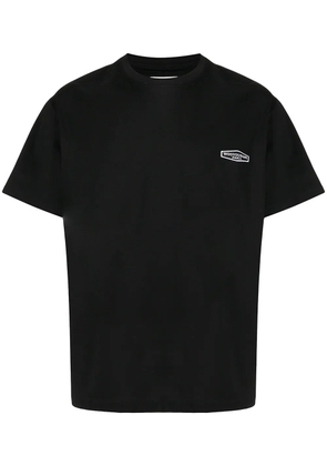 Wooyoungmi logo-embroidered cotton T-shirt - Black
