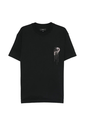 Purple Brand crystal-embellished T-shirt - Black