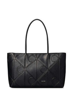 Calvin Klein monogram-embossed tote bag - Black