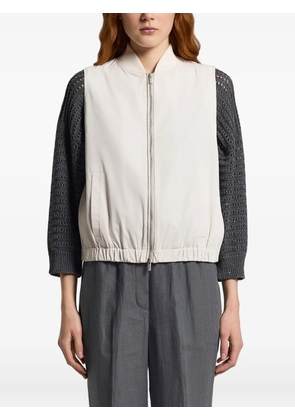 Peserico elasticated-hem gilet - Neutrals