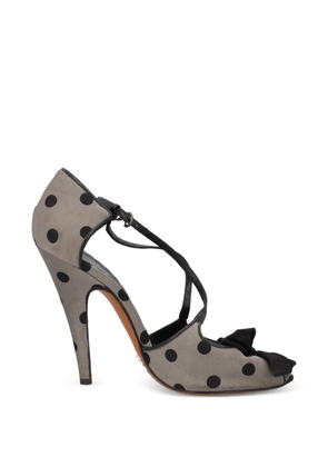 Moschino Pre-Owned polka-dot bow sandals - Grey