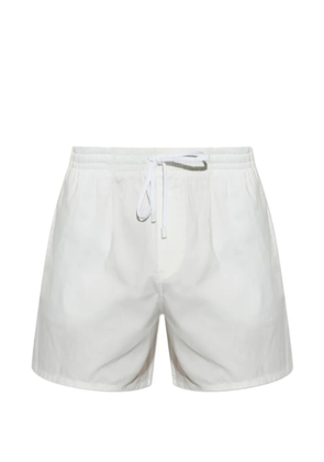 Balmain logo-embroidered swim shorts - White