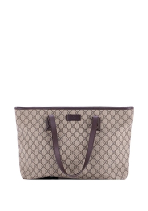 Gucci Pre-Owned Plus GG Coated Canvas with Leather Medium tote bag - Brown