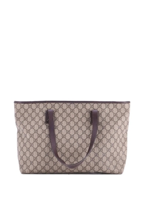 Gucci Pre-Owned Plus GG Coated Canvas with Leather Medium tote bag - Brown