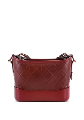 CHANEL Pre-Owned Gabrielle Quilted Aged Calfskin Small hobo bag - Red