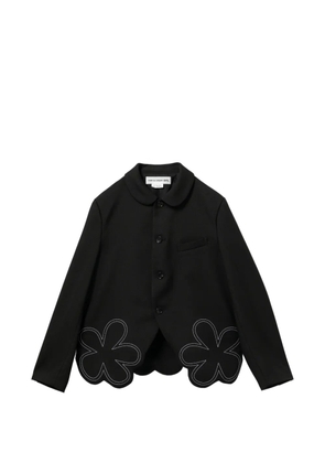 Comme Des Garçons Girl flower-embroidered jacket - Black