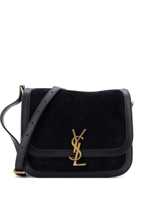 Saint Laurent Pre-Owned Solferino Bag Suede Medium shoulder bag - Black