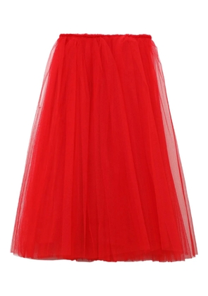 Comme Des Garçons Comme Des Garçons pleated midi skirt - Red