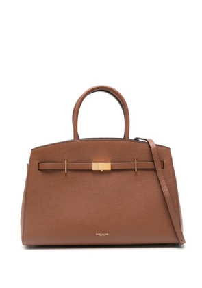 DeMellier top handle leather clutch bag - Brown