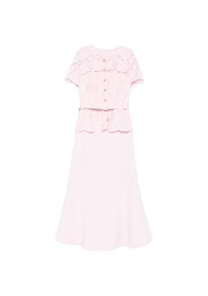 Self-Portrait lace belted dress - Pink