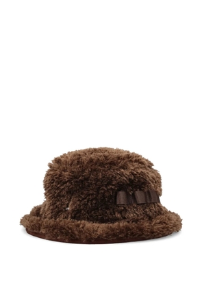Kangol fluffy-bow bucket hat - Brown